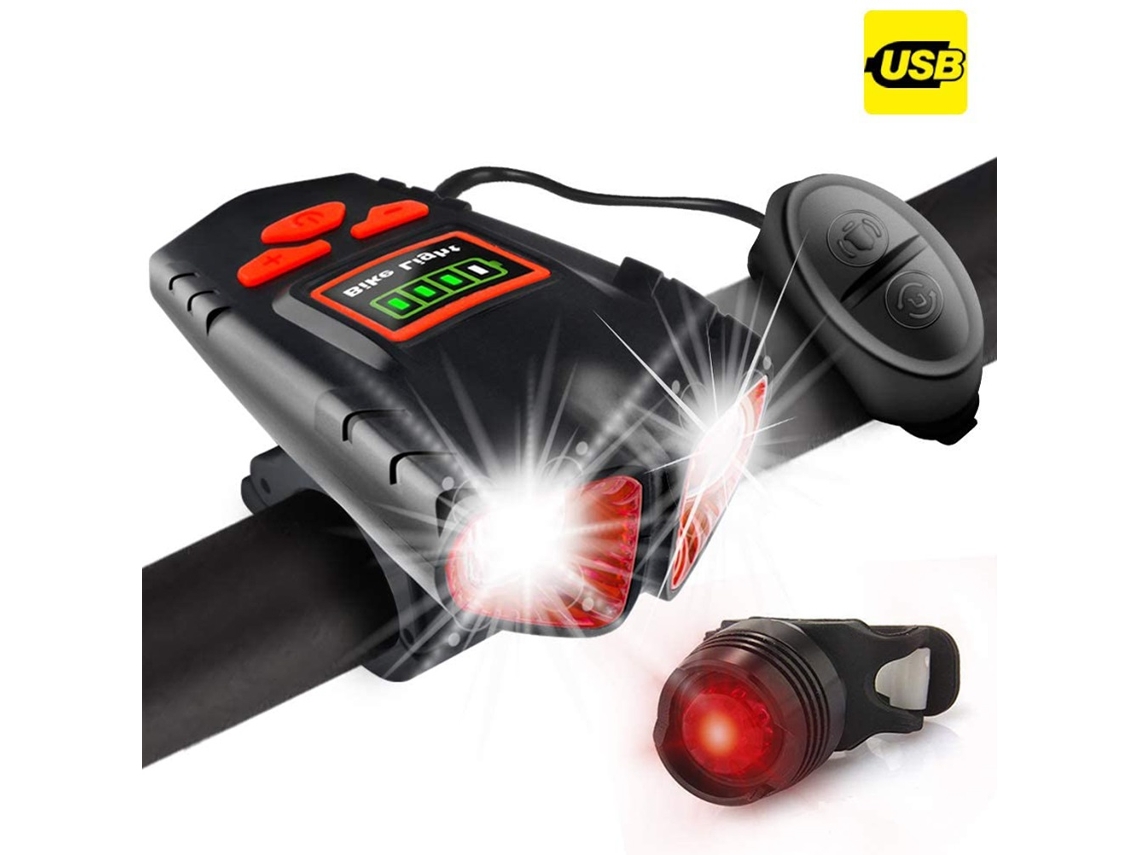 Campainha de Bicicleta AQUAFORGE 800 lumens, segurança para Mtb, estrada, scooter e uso infantil ou adulto