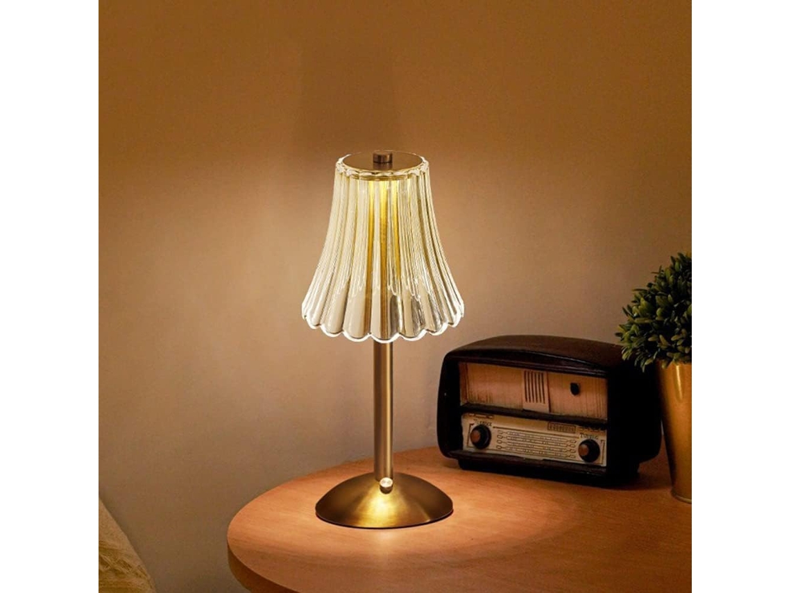 Luminária De Mesa Led 3 Cores Com Regulagem Intensidade Contínua, Luminária De Cabeceira Retrô Para Quarto, Bar