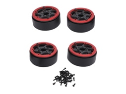 Roda De Fibra De Carbono De 1,9 Polegadas Com Disco De Freio 4 Peças Para Carro De Controle Remoto 1/1