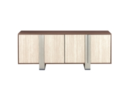 Buffet em MDF com Acabamento Metálico Imitando Mármore ALEXANDRA HOUSE LIVING (180x40x73,5cm)