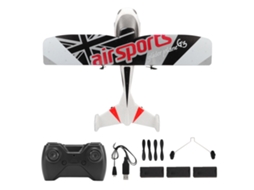 Mali avião de Controle Remoto 2.4ghz Epp Plástico Planador com Luz Led para Iniciantes Adultos Kids Vermelho Três Baterias