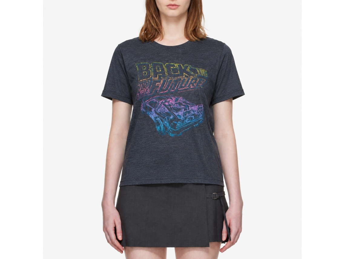 Rockinstone Back To The Future Movie Now You See It Heather Navy Adult T-shirt Size:xl