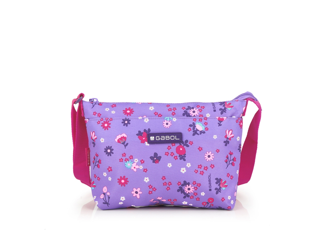 Mala Infantil GABOL Violet com Flores e Resistente À Água