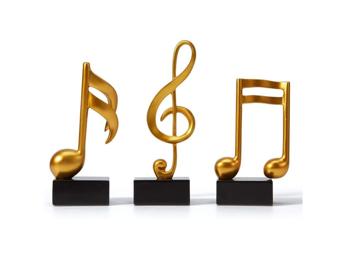 Ornamentos de notas musicais Nova Line, 3pcs, decorativos de piano, presente