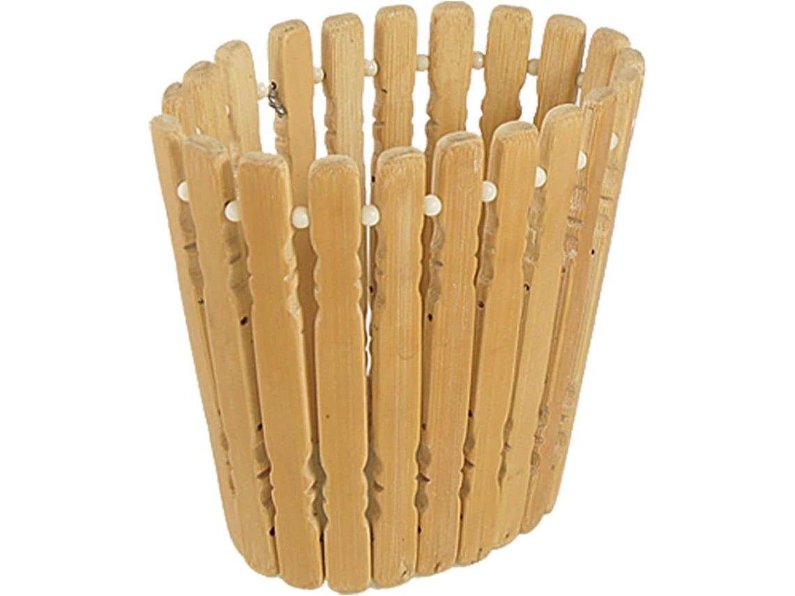 Ruilogod Porta Lápis De Bambu Artesanal Com Formato Cilíndrico