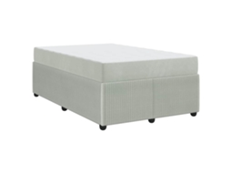Conjunto 1 Cama Moderna Vidaxl Cinzento-claro Tecido (120 X 190 Cm)