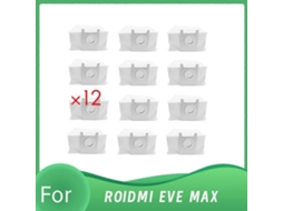 Conjunto De 12 Sacos De Pó Para Aspirador Robô Roidmi Eve Max Com Esvaziamento Automático. Resistentes E De Alta Qualidade.