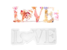 Mali molde de Silicone 3d Letra Love para Resina Epóxi Decoração Manual Diy
