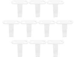Conjunto De 10 Ganchos Teto Metal Branco Com Parafuso, Design Haste