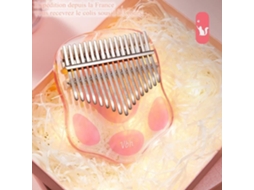 Piano 17 Teclas Kalimba Thumb com Crystal Hammer e Music Book