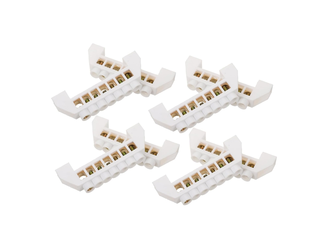 Bloco De Barramento De Cobre Branco Robusto Para 7 A 8 Posições De Ponte.