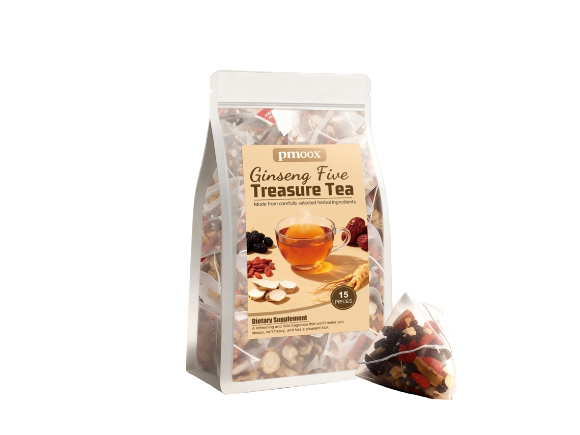Chá Ginseng Cinco Tesouros Qi Sangue