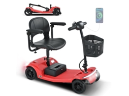 Scooter Elétrica 4 Rodas S2 Red 136 Kg, Bateria Removível, 6 Km/h, Usb, Sem Carta ZACHARY