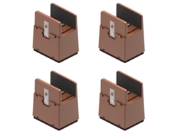 Lurelia Elevador Para Móveis, 4x, Ajustável, Reforçado, Em Plástico, Para Cama, Sofá E Mesa, 10 Cm, Preto/castanho, Uso Rápido
