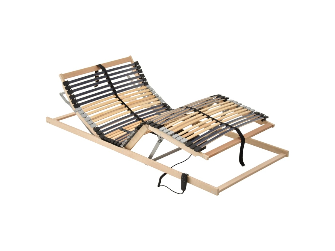 Vidaxl Estrado de Ripas Elétrico com 42 Ripas 7 Zonas 90x200 Cm