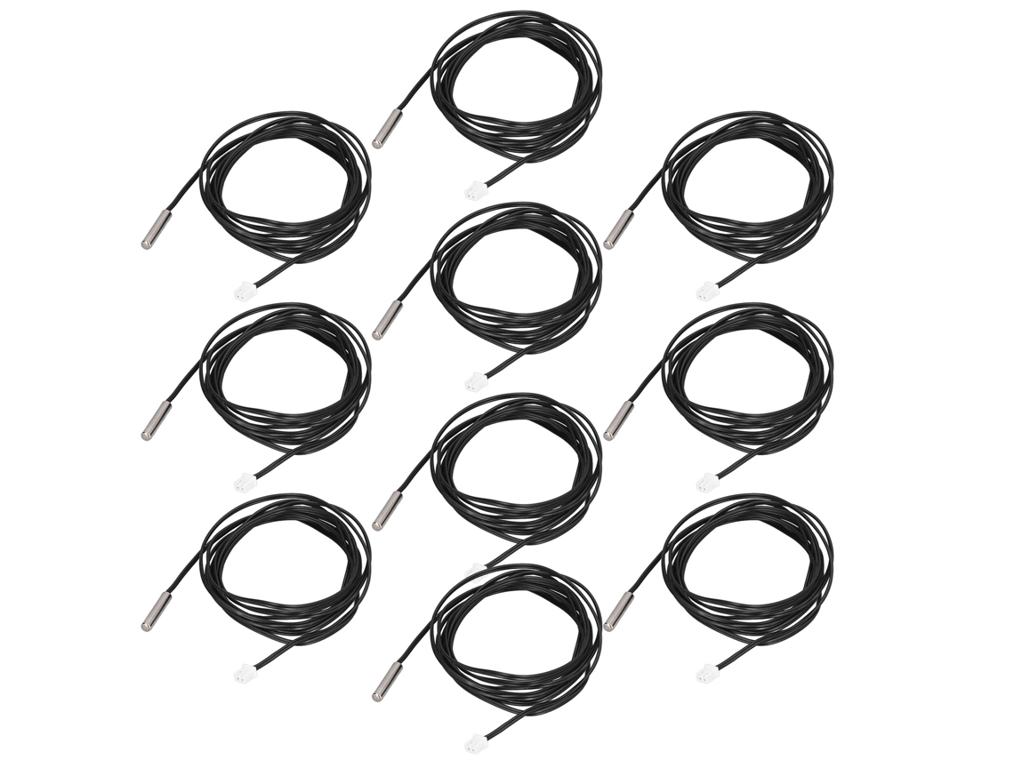 Sensor Termistor Ntc 10 peças 5x25mm com cabo de 2m S/MARCA