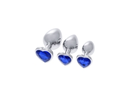 Plug Anal S PLEASURES Prateado Azul escuro