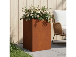 Vidaxl Vaso De Jardim Ferro Enferrujado 50 X 50 X 75 Cm Aço Corten
