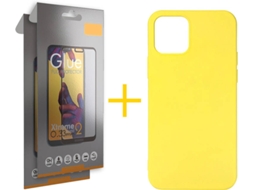 Kit Capa e 2 Películas Apple iPhone 11 Pro SKYHE Full Liso (Amarelo)