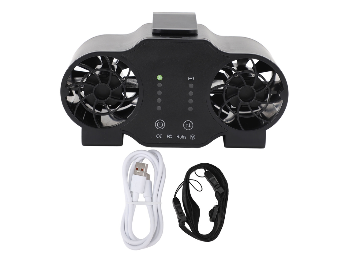 Ventilador Portátil Cinto Usb 5000mah 4 Velocidades Recarregável