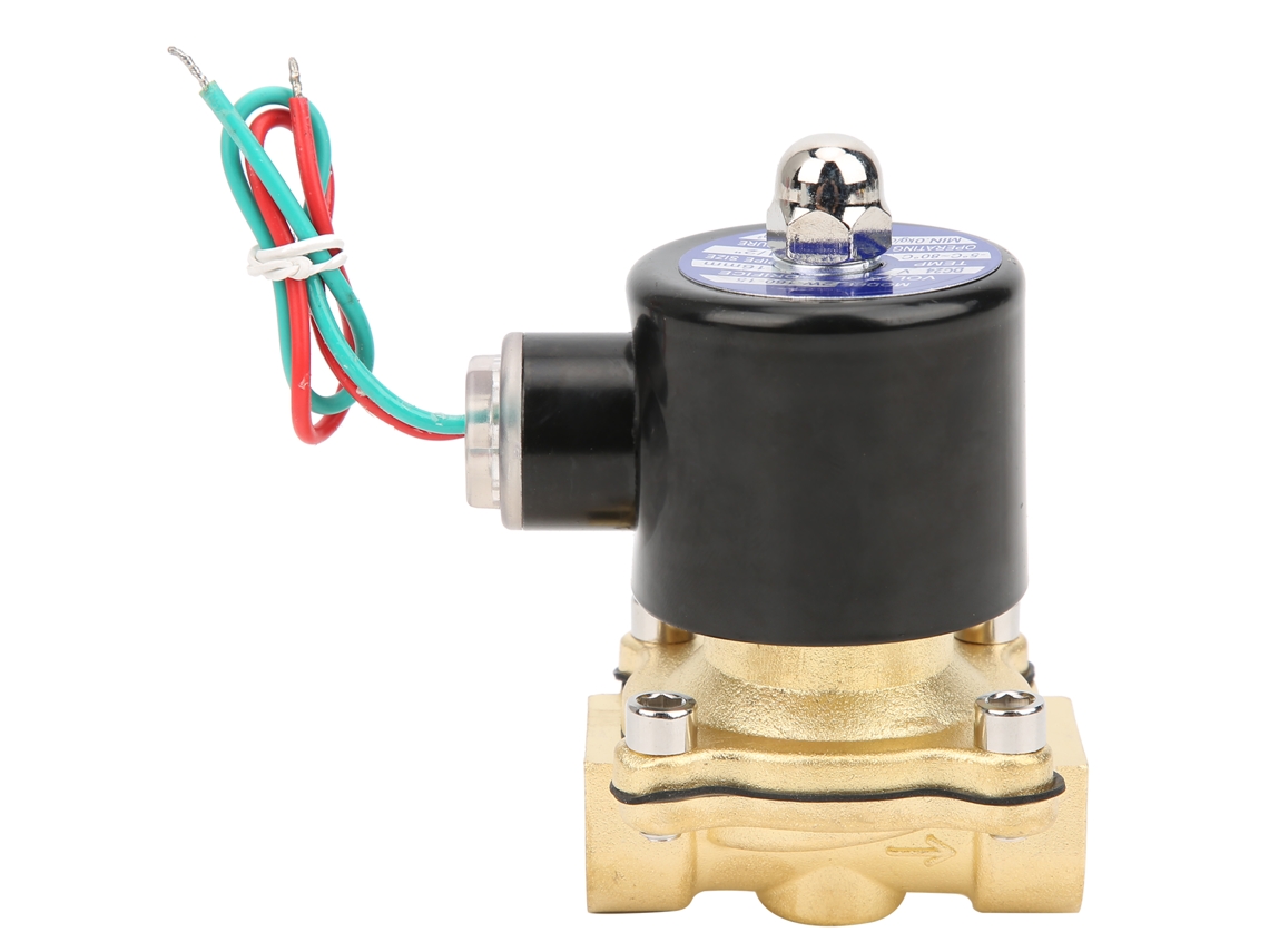 Válvula Solenoide De Latón G1/2 Pulgada Cierre Normal Actuación Directa Presión De Agua 2w‑160‑15dc24v