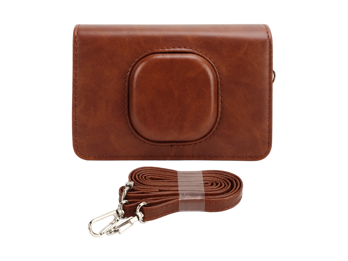 Funda De Couro Pu Para Câmera Instantânea Mini Shot2, Mochila Retrô Protetora Com Correia Ajustável