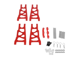 Braço Suspensão Dianteiro Traseiro Rc Alumínio Traxxas Slash 1/10 Vermelho