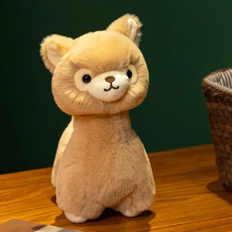 Alpaca de Pelúcia de Desenho Animado, Macia e Confortável MDUG (marrom, 30cm)