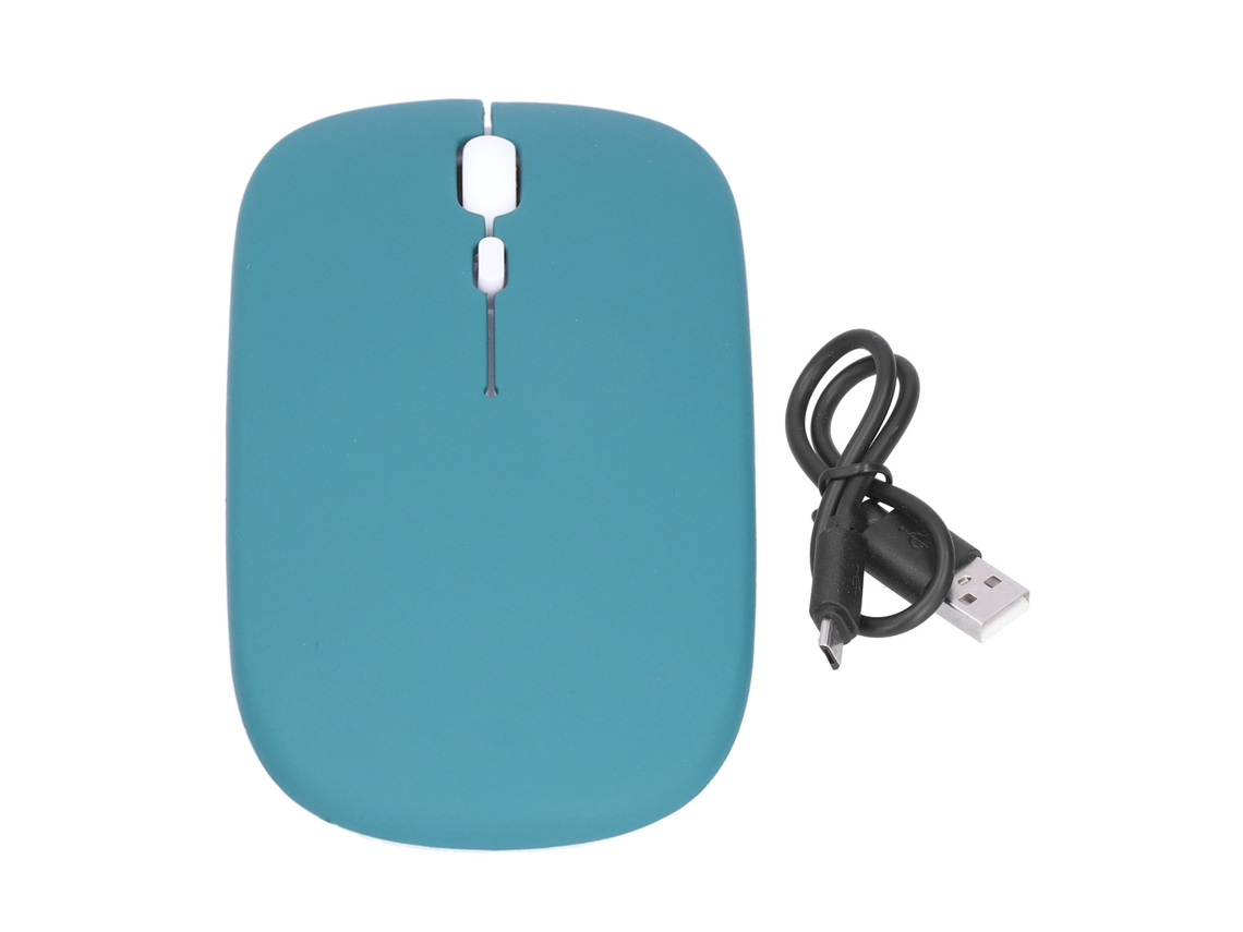 Ratón Inalámbrico Recargable 2.4g Bt 5.0 Ergonómico Silencioso Óptico para Ordenador Portátil Negro Cian | S/MARCA