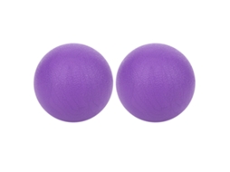 Kit 2 Bola Massagem Miofascial Roxo Ioga Relaxamento Muscular Pescoço