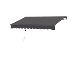 Toldo Elétrico Retrátil S/MARCA 296x250 cm cinza escuro com manivela ajustável e proteção UV