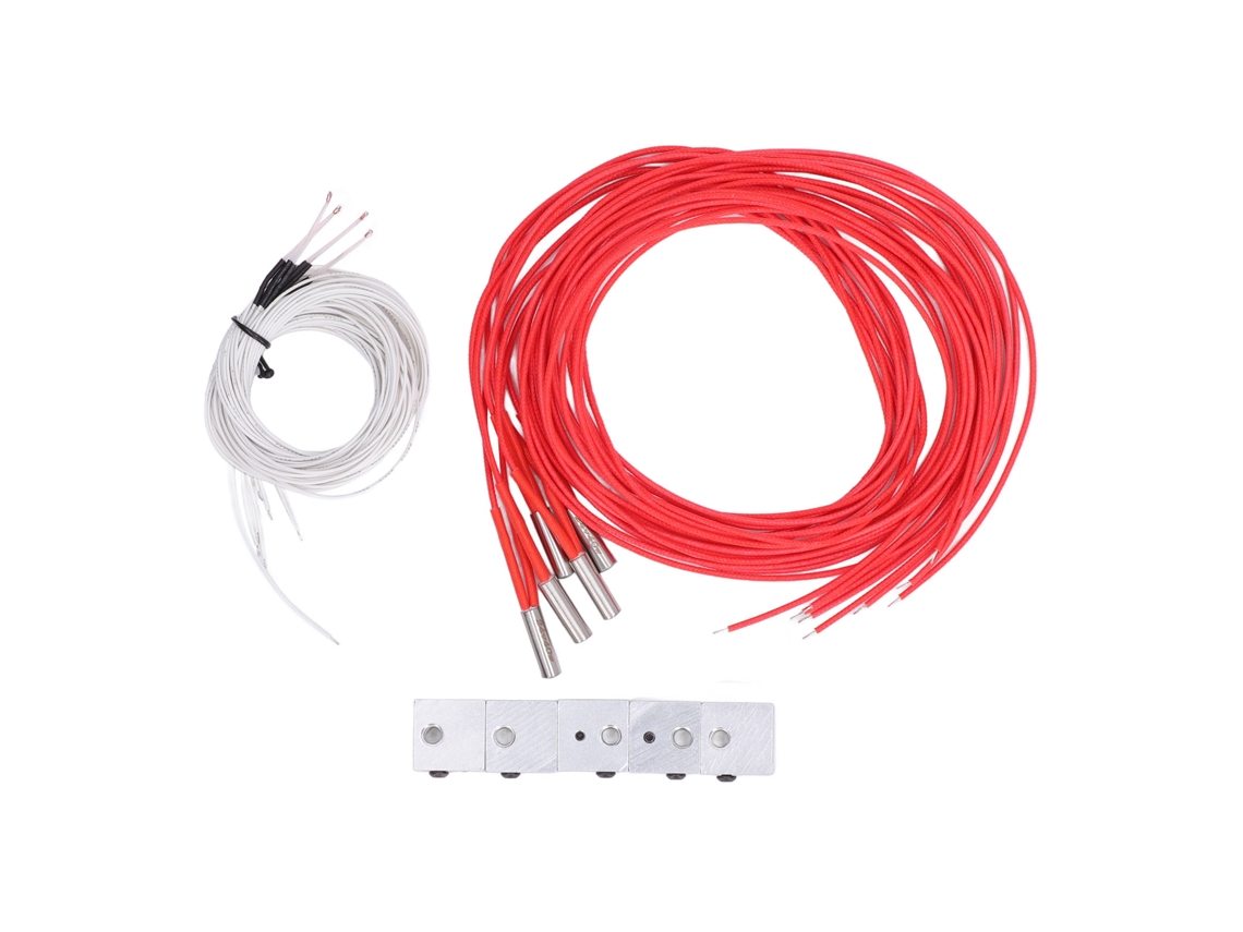 Conjunto Peças Hotend Impressora 3d Mk7 Mk8 Bloco Aquecedor Alumínio Termistor 100k Heater 24v 40w