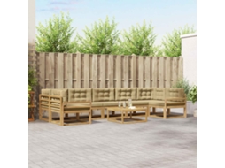 Vidaxl Conjunto De Sofás Para Exterior 6 Pcs Branco E Bege