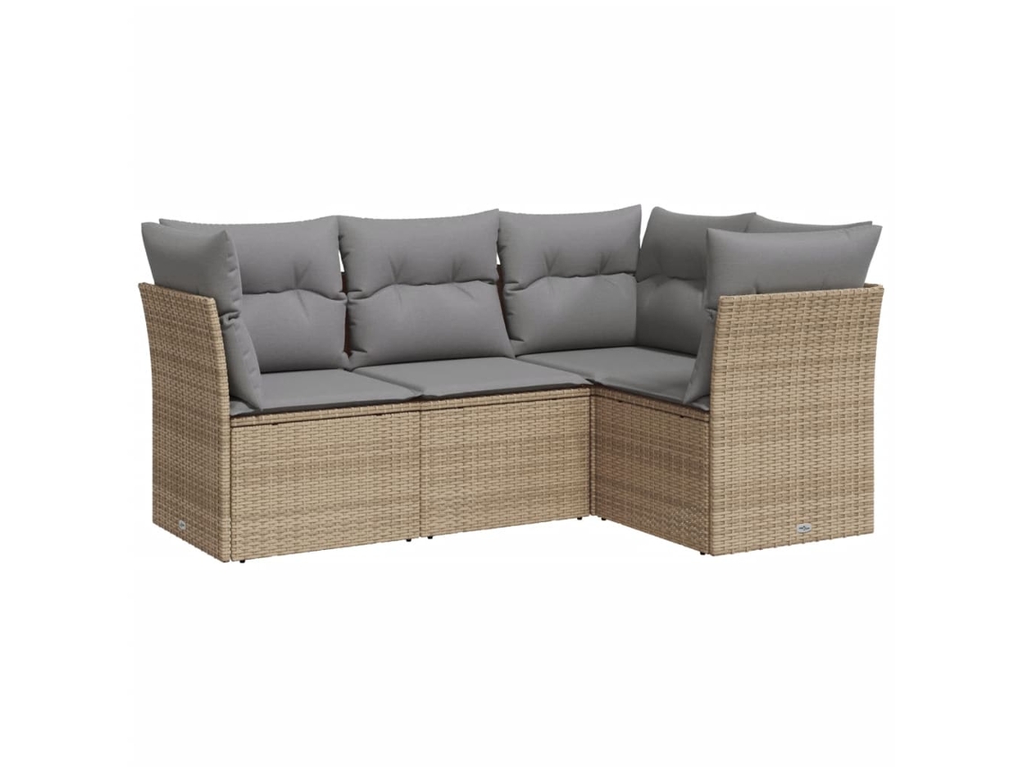 Garden Sofa Set, Garden Sofa Sets Vidaxl Bege Rattan / Vime (n/a)