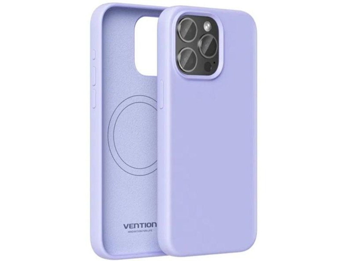 Funda Silicona Con Magsafe Vention Kuev0-10- Compatible Con Iphone 14- Morada