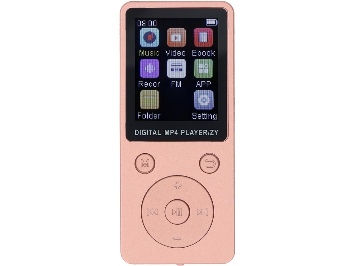 Reprodutor de MP3/MP4, reprodutor de MP3 com cartão de memória de 16 GB para entretenimento (dourado)