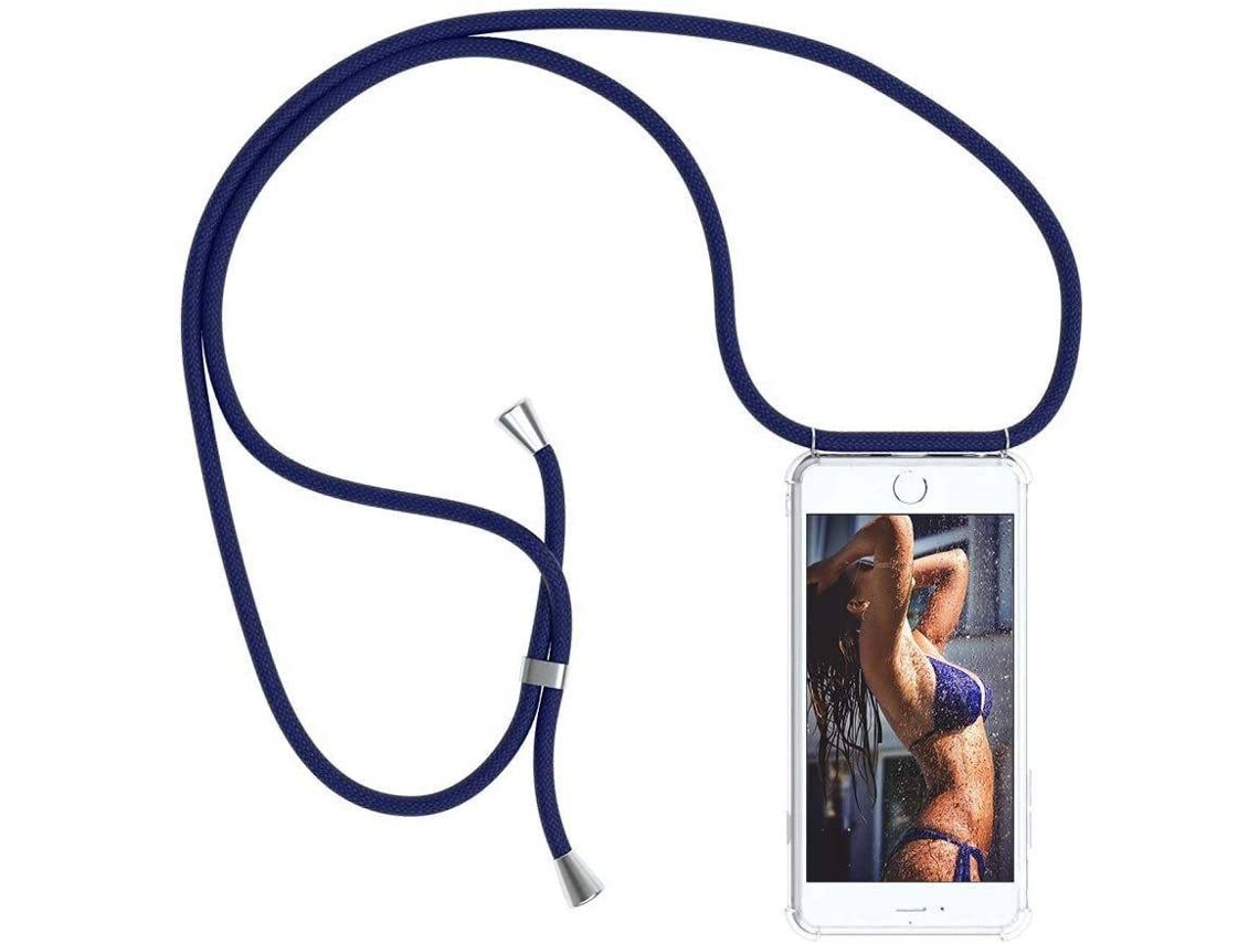 Capa iPhone 5 HONGWE. Com corda Transparente, Azul