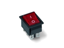 Interruptor Bipolar Luminoso Vermelho 6c 16a para Máquina de Lavar Roupa Swt711un