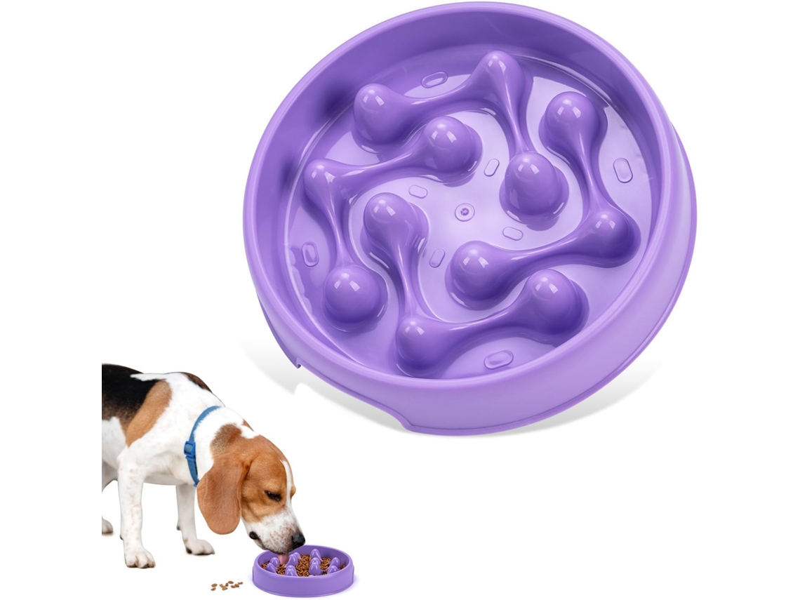 Tigela para Cães e Gatos com Capacidade para 5 Dl Roxa, Antiderrapante AQUAFORGE