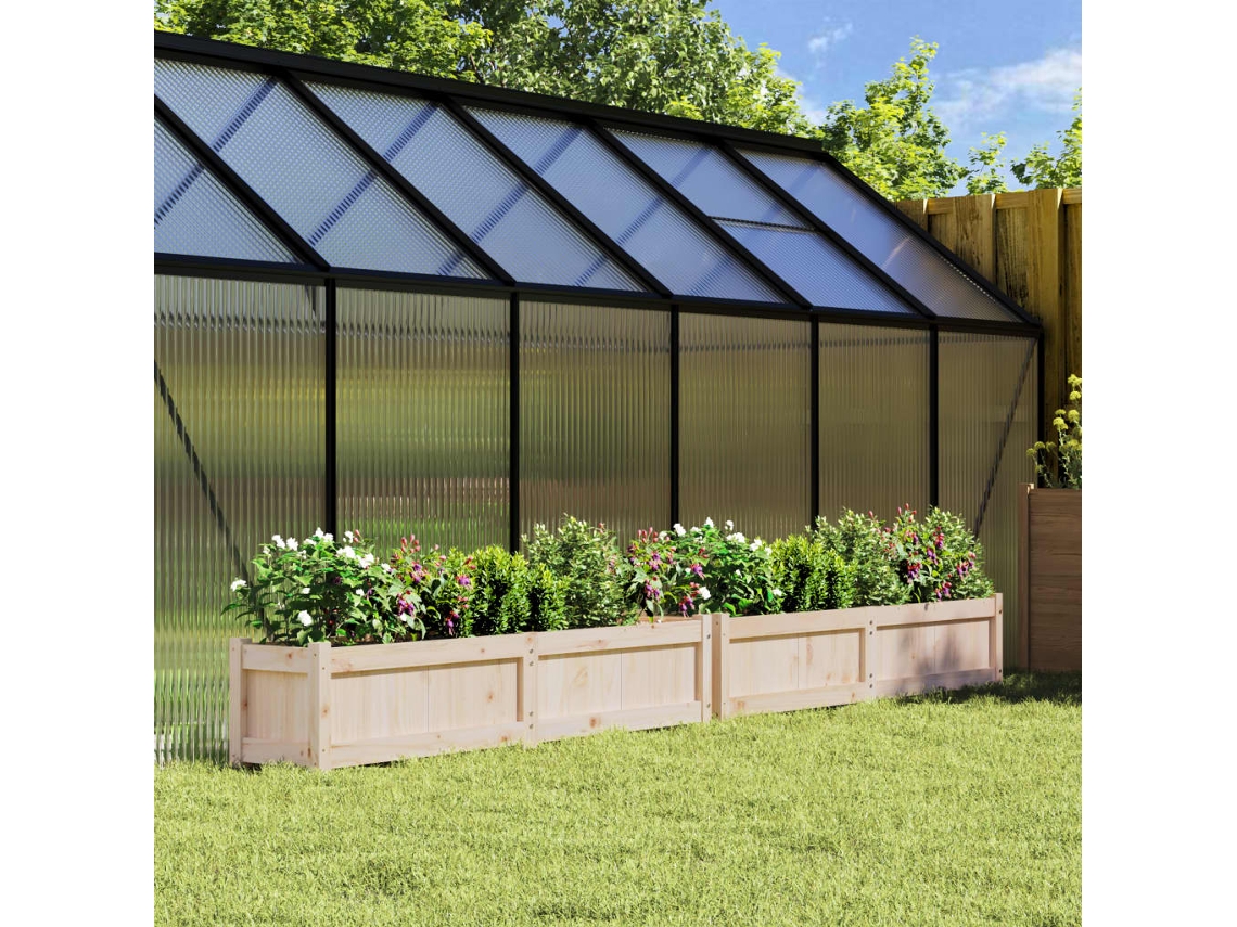 Vidaxl Vasos/floreiras De Jardim 2 Pcs Madeira De Pinho Maciça