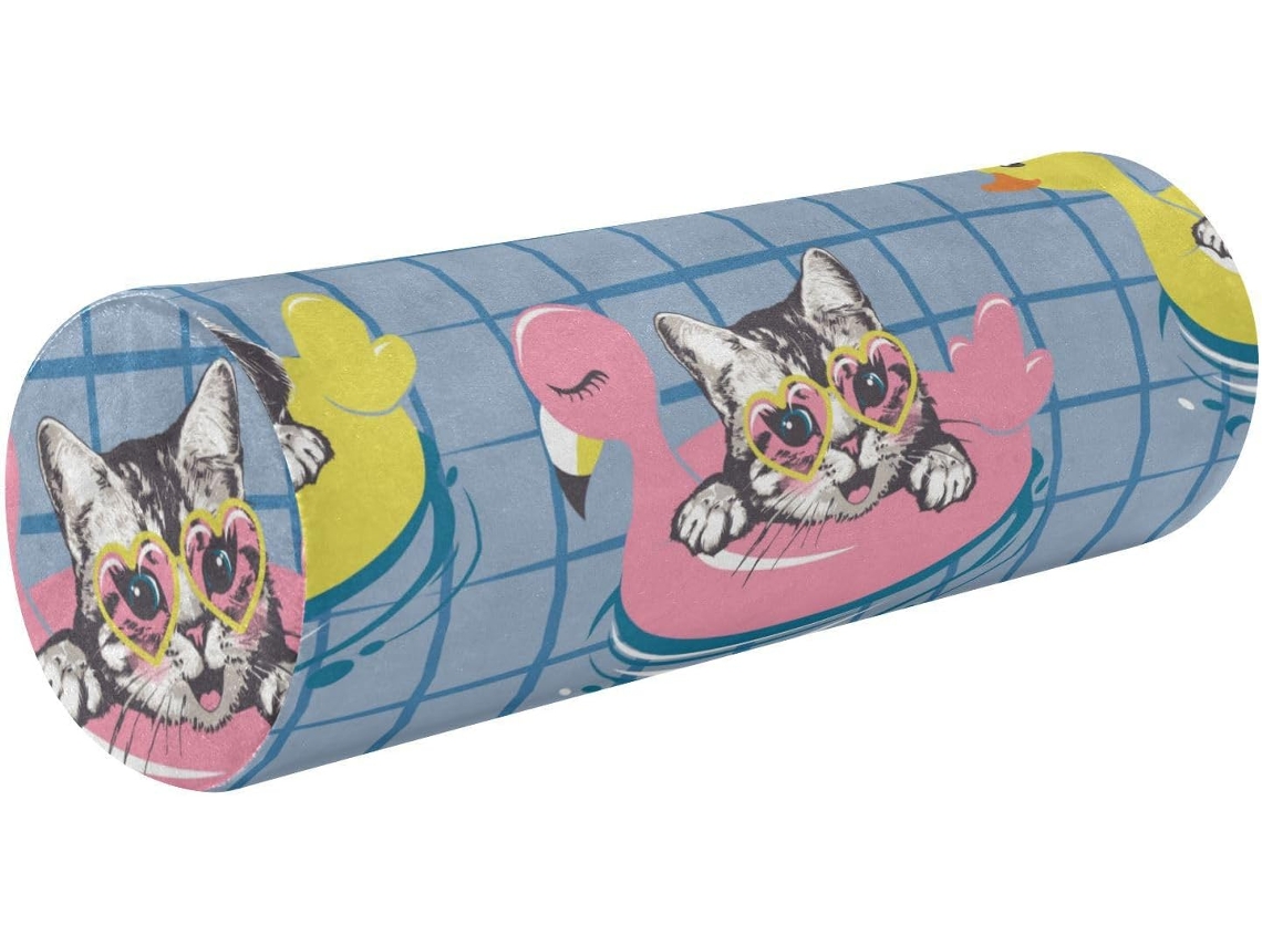 Almofada Decorativa de Bambu para Uso Externo Zíper Fácil Limpar Ideal Viagens, Casa e Escritório