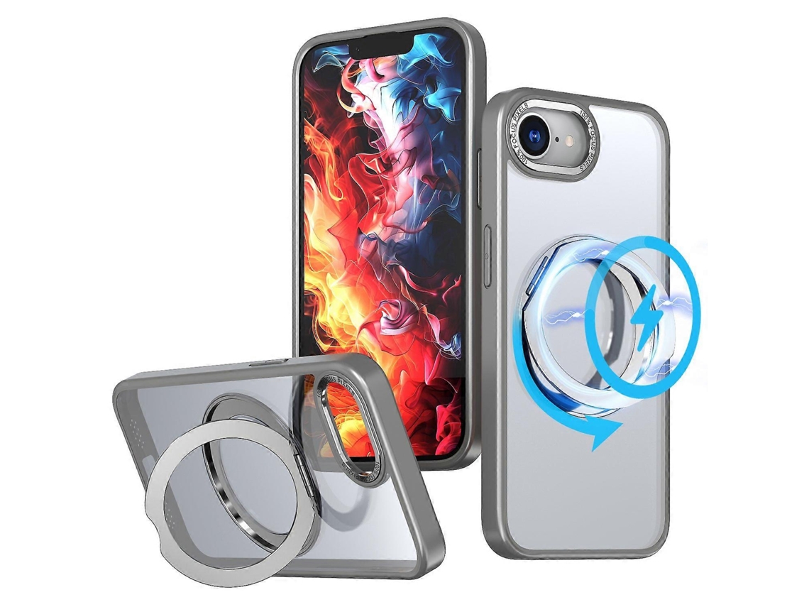 Capa Para Iphone 16e Compatível Com Magsafe Tpu Capa De Acrílico Com Suporte