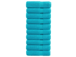 Vidaxl Toalhas De Banho Premium Solund 10pcs 70x140cm 600gsm Turquesa