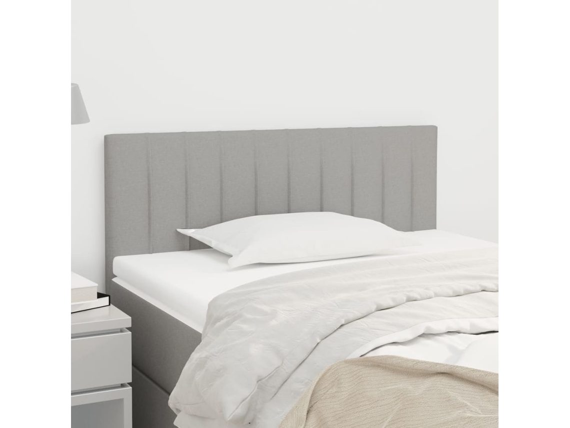 Vidaxl Cabeceira De Cama Tecido 80x5x78/88 Cm Cinzento-claro
