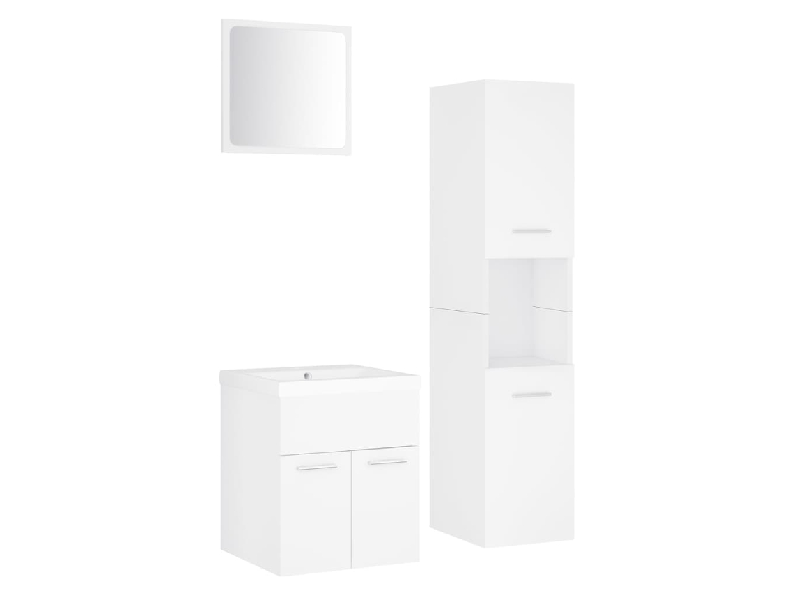 Bathroom Furniture Set, Bathroom Furniture Sets Vidaxl Branco Madeira Processada (41 X 38.5 X 46 Cm)