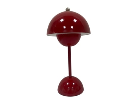 Candeeiros de Mesa Recarregáveis Led em Forma de Botão de Flor de Cogumelo Vermelho