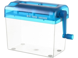 Mini Destruidor De Documentos Manual De Manivela Para Documentos E Resíduos A4, Azul