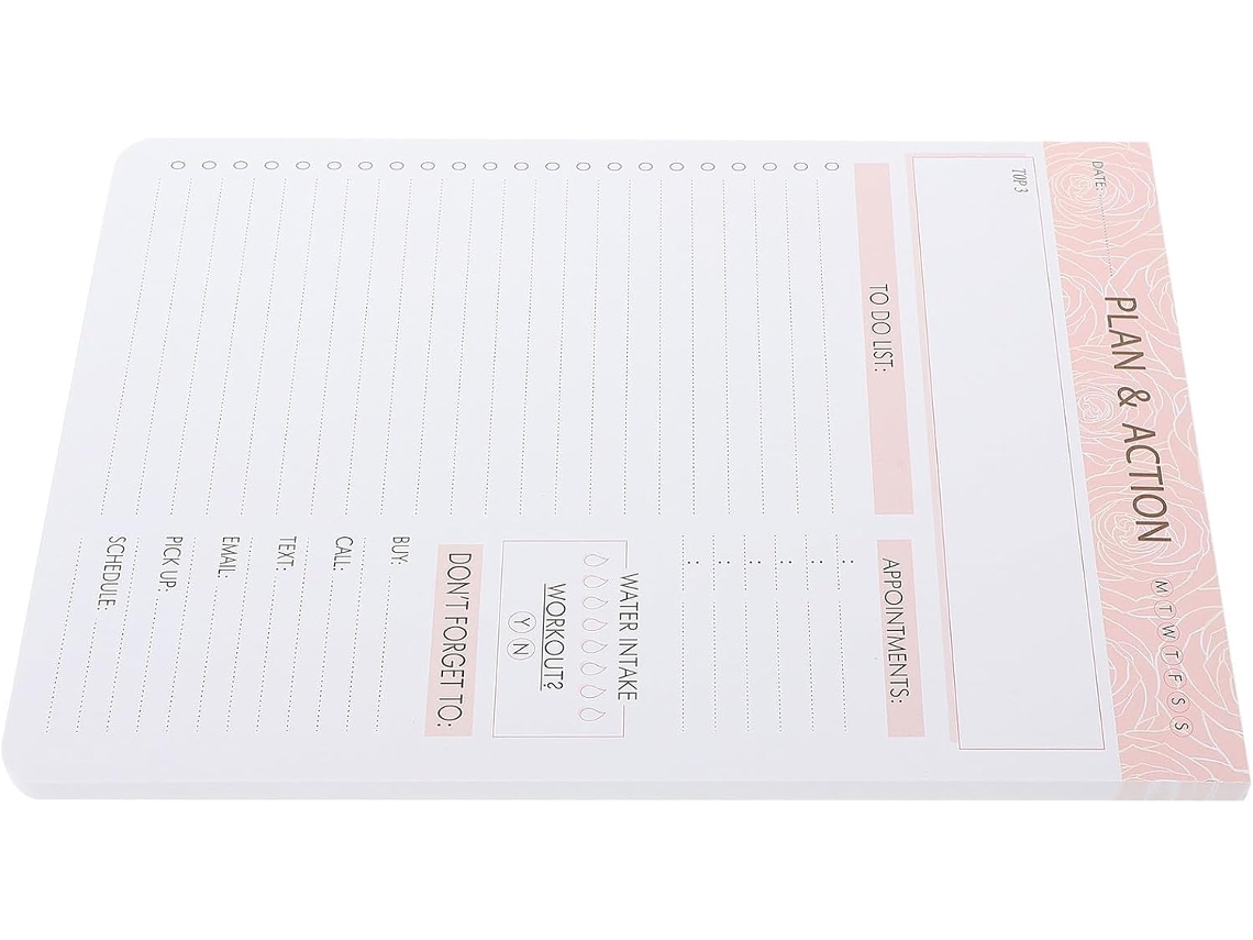 Bloc-notes Agenda Prática Multifuncional Em Papel, Cahier Déchirable Para Adolescentes, Planificador Portátil
