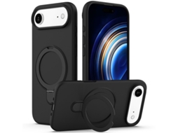 Capa Para Iphone Air Com Suporte Magsafe Em Pc Silicone - Preta