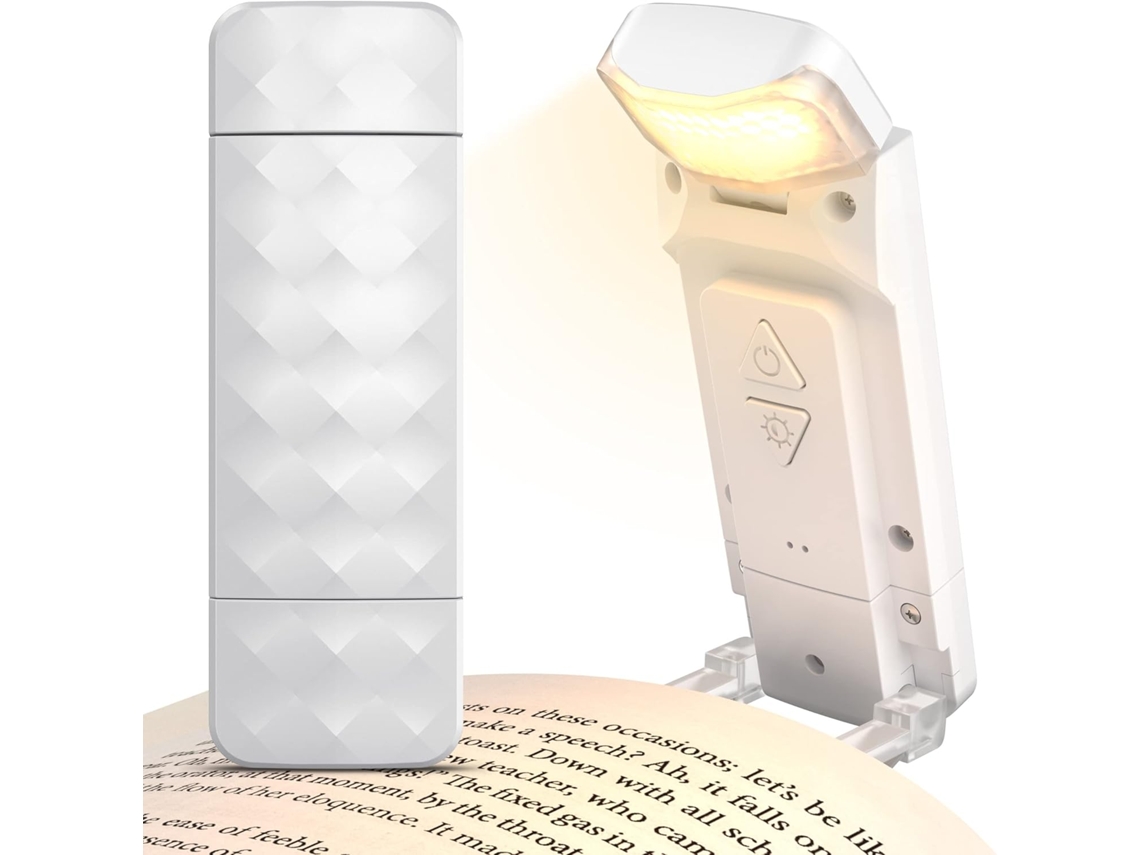 Lâmpada Leitura Branca Clipe Cama, Usb Recarregável, 3 Temperaturas Cor/5 Brilhos, Luz Noturna ZYBLSSBB